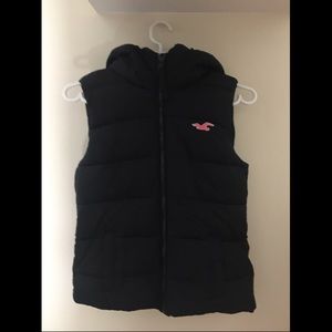 Navy blue bubble winter vest from Hollister